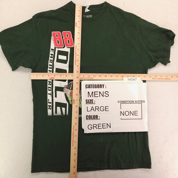 NASCAR 88 Dale Earnhart Jr Graphic Short Sleeve Racing T Shirt Mens Size L Green - Picture 5 of 9